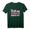 Beste Schwester der Welt - Süßes Vintage Geschenk T-Shirt für Geburtstag, Weihnachten & werdende Schwestern
