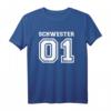 Schwester 01 T-Shirt für werdende Schwestern – Klassisches Geschenk zur Familienerweiterung