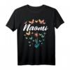 Naomi Geburtstags T-Shirt für Schwester mit Schmetterling und Pusteblume - Personalisierte Namensgeschenkidee