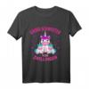 Große Schwester von Zwillingen Einhorn T-Shirt - Schwangerschaftsankündigung Geschenk für Tochter, Enkelin & werdende große Schwester