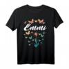Emmi Geburtstag Schwester T-Shirt mit Schmetterling und Pusteblume - Personalisiertes Geschenk mit Namen, klassisch geschnitten