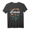 Emmi Geburtstag Schwester T-Shirt mit Schmetterling und Pusteblume - Personalisiertes Geschenk mit Namen, klassisch geschnitten