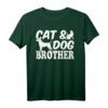 Katzenliebhaber, Hundeliebhaber, Katzenbesitzer, Hundebesitzer – Katze & Hund Bruder T-Shirt für Tierfreunde
