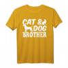 Katzenliebhaber, Hundeliebhaber, Katzenbesitzer, Hundebesitzer – Katze & Hund Bruder T-Shirt für Tierfreunde