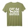 Katzenliebhaber, Hundeliebhaber, Katzenbesitzer, Hundebesitzer – Katze & Hund Bruder T-Shirt für Tierfreunde