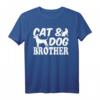 Katzenliebhaber, Hundeliebhaber, Katzenbesitzer, Hundebesitzer – Katze & Hund Bruder T-Shirt für Tierfreunde