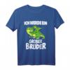 Ich Werde Großer Bruder Dinosaurier T-Shirt - Perfektes Geschenk zur Geschwisterankündigung für den großen Bruder