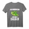 Ich Werde Großer Bruder Dinosaurier T-Shirt - Perfektes Geschenk zur Geschwisterankündigung für den großen Bruder