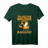 Kinder T-Shirt mit Lustigem Motiv 'Tausche Bruder gegen Bagger' – Perfektes Geschenk für Bagger liebende Jungen
