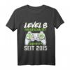 Kinder Geburtstagsshirt für Jungen - Level 8 freigeschaltet, Gaming Controller Motiv, Geschenk zum 8. Geburtstag, perfekt für Party & LAN-Party