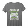 Kinder Geburtstagsshirt für Jungen - Level 8 freigeschaltet, Gaming Controller Motiv, Geschenk zum 8. Geburtstag, perfekt für Party & LAN-Party