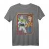HapDog Pixar Toy Story 4 Woody & Buzz Vintage Portrait T-Shirt - Offiziell lizenziert, ideales Geschenk für Fans
