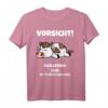 Kuh Schlafshirt Pyjama Nachthemd - Lustiges Schlafoutfit für Damen, Herren und Teenager als Geschenk für Langschläfer und Morgenmuffel