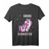 Kinder Schwester T-Shirt mit Einhorn - Süßes Partnerlook Geschenk für große und kleine Schwestern zu Geburt, Geburtstag, Weihnachten oder Ostern