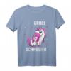 Kinder Schwester T-Shirt mit Einhorn - Süßes Partnerlook Geschenk für große und kleine Schwestern zu Geburt, Geburtstag, Weihnachten oder Ostern