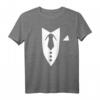 Smoking mit Krawatte T-Shirt – Elegantes Herren T-Shirt für Hochzeiten, Dinner Partys und formelle Anlässe