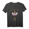 Kinder Ich bin schon 6 Geburtstagsshirt Einhorn für Mädchen – Süßes T-Shirt zum 6. Geburtstag, perfekt als Geburtstagsgeschenk