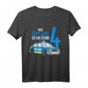 Kinder 4. Geburtstag Polizei T-Shirt mit Polizeiauto und Spruch - Perfektes Geburtstagsgeschenk für kleine Polizisten