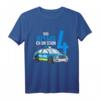 Kinder 4. Geburtstag Polizei T-Shirt mit Polizeiauto und Spruch - Perfektes Geburtstagsgeschenk für kleine Polizisten
