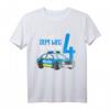 Kinder 4. Geburtstag Polizei T-Shirt mit Polizeiauto und Spruch - Perfektes Geburtstagsgeschenk für kleine Polizisten