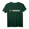 I Love Nerds Herz T-Shirt – Lustiges Geek-Shirt für Fans, Weihnachts- & Geburtstagsgeschenk
