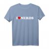 I Love Nerds Herz T-Shirt – Lustiges Geek-Shirt für Fans, Weihnachts- & Geburtstagsgeschenk