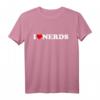 I Love Nerds Herz T-Shirt – Lustiges Geek-Shirt für Fans, Weihnachts- & Geburtstagsgeschenk