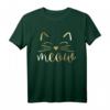 Meow Lustiges Katzengesicht T-Shirt für Katzenfans - Perfekt für Katzenliebhaber, Mädchen und Kinder bei Feiern und Adoptionen