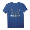 Meow Lustiges Katzengesicht T-Shirt für Katzenfans - Perfekt für Katzenliebhaber, Mädchen und Kinder bei Feiern und Adoptionen