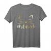 Meow Lustiges Katzengesicht T-Shirt für Katzenfans - Perfekt für Katzenliebhaber, Mädchen und Kinder bei Feiern und Adoptionen