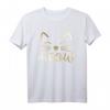 Meow Lustiges Katzengesicht T-Shirt für Katzenfans - Perfekt für Katzenliebhaber, Mädchen und Kinder bei Feiern und Adoptionen
