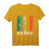 Kinder Geburtstag FEUERWEHR Alarm ich bin 4 Jahre Retro T-Shirt – Lustiges Feuerwehr Design für Jungen zum 4. Geburtstag