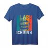 Kinder Geburtstag FEUERWEHR Alarm ich bin 4 Jahre Retro T-Shirt – Lustiges Feuerwehr Design für Jungen zum 4. Geburtstag