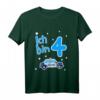Kinder 4. Geburtstag Junge Polizei T-Shirt - Cooles Polizeiauto Outfit für Kinderparty & Geburtstagsgeschenk