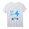 Kinder 4. Geburtstag Junge Polizei T-Shirt - Cooles Polizeiauto Outfit für Kinderparty & Geburtstagsgeschenk