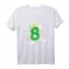 Kinder Geburtstag T-Shirt für 8-Jährige Jungen und Mädchen mit Katze, Krone und Schmetterlingen - Perfektes Geschenk zum Geburtstag