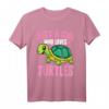 Nur ein Mädchen, das Schildkröten liebt - Kawaii Schildkröte T-Shirt für Kinder, perfekt als Geschenk für Natur- und Tierfreunde