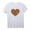 Leopard Herz Gepard Muster Tier T-Shirt für Damen – Niedliches Leoparden- und Geparden-Design, Perfekt für Frauen und Mädchen