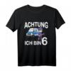 Kinder Polizeimann mit Polizeiauto T-Shirt zum 6. Geburtstag – Perfektes Geschenk für Jungen, Kindergartenkinder und Polizei-Fans