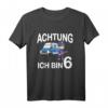 Kinder Polizeimann mit Polizeiauto T-Shirt zum 6. Geburtstag – Perfektes Geschenk für Jungen, Kindergartenkinder und Polizei-Fans