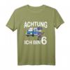 Kinder Polizeimann mit Polizeiauto T-Shirt zum 6. Geburtstag – Perfektes Geschenk für Jungen, Kindergartenkinder und Polizei-Fans