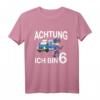 Kinder Polizeimann mit Polizeiauto T-Shirt zum 6. Geburtstag – Perfektes Geschenk für Jungen, Kindergartenkinder und Polizei-Fans