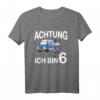 Kinder Polizeimann mit Polizeiauto T-Shirt zum 6. Geburtstag – Perfektes Geschenk für Jungen, Kindergartenkinder und Polizei-Fans