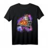 DJ Cat eats pizza in galaxy T-Shirt – Lustiges Space Kitten Cats Lover Shirt für Katzen- und Musikfans