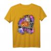DJ Cat eats pizza in galaxy T-Shirt – Lustiges Space Kitten Cats Lover Shirt für Katzen- und Musikfans