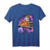 DJ Cat eats pizza in galaxy T-Shirt – Lustiges Space Kitten Cats Lover Shirt für Katzen- und Musikfans