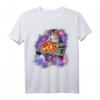 DJ Cat eats pizza in galaxy T-Shirt – Lustiges Space Kitten Cats Lover Shirt für Katzen- und Musikfans