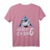 Kinder Hai Geburtstagsshirt für 6 Jahre – Lustiges Geburtstagsoutfit für Jungen und Mädchen mit Haifisch-Design