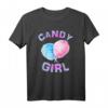 Zuckerwatte Mädchen & Frauen T-Shirt - Buntes Candy Girl Design für Geburtstage, Süßigkeiten-Fans und alle, die Spaß an bunten, verspielten Styles haben