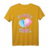 Zuckerwatte Mädchen & Frauen T-Shirt - Buntes Candy Girl Design für Geburtstage, Süßigkeiten-Fans und alle, die Spaß an bunten, verspielten Styles haben